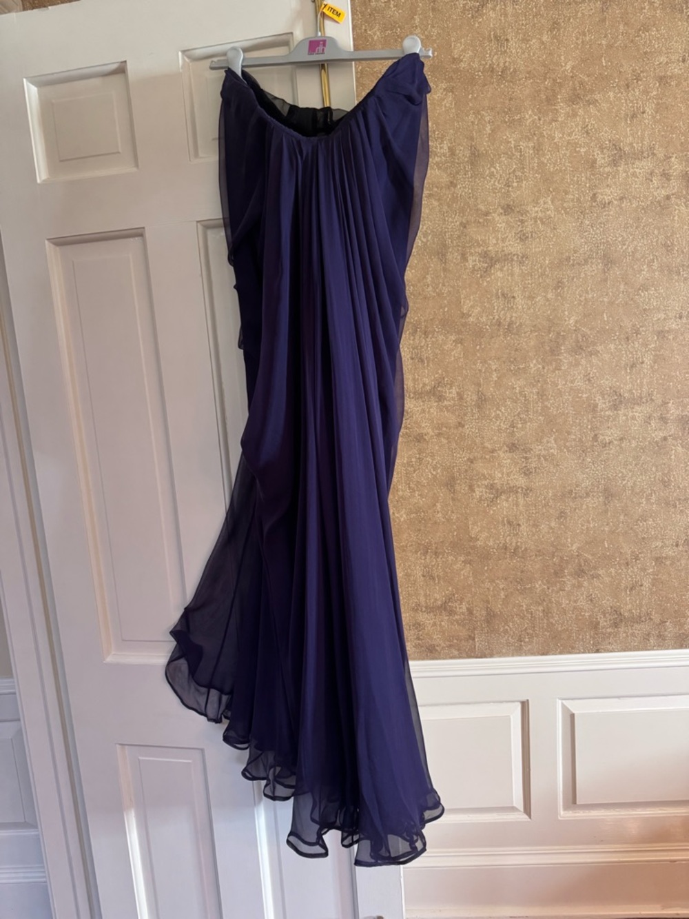 Alexander McQueen Strapless Deep Purple Chiffon Gown - Picture 3 of 5